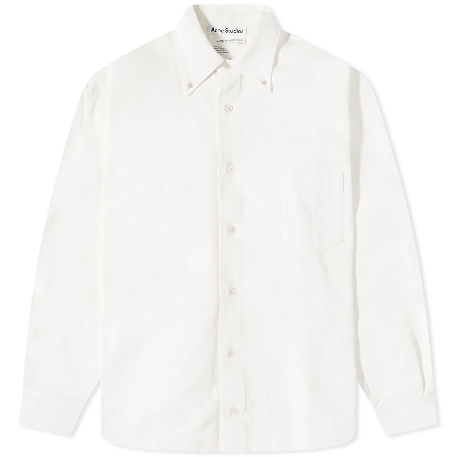 Риза Acne Studios Odrox Cotton Twill Overshirt Бяло | B90697-100, 0