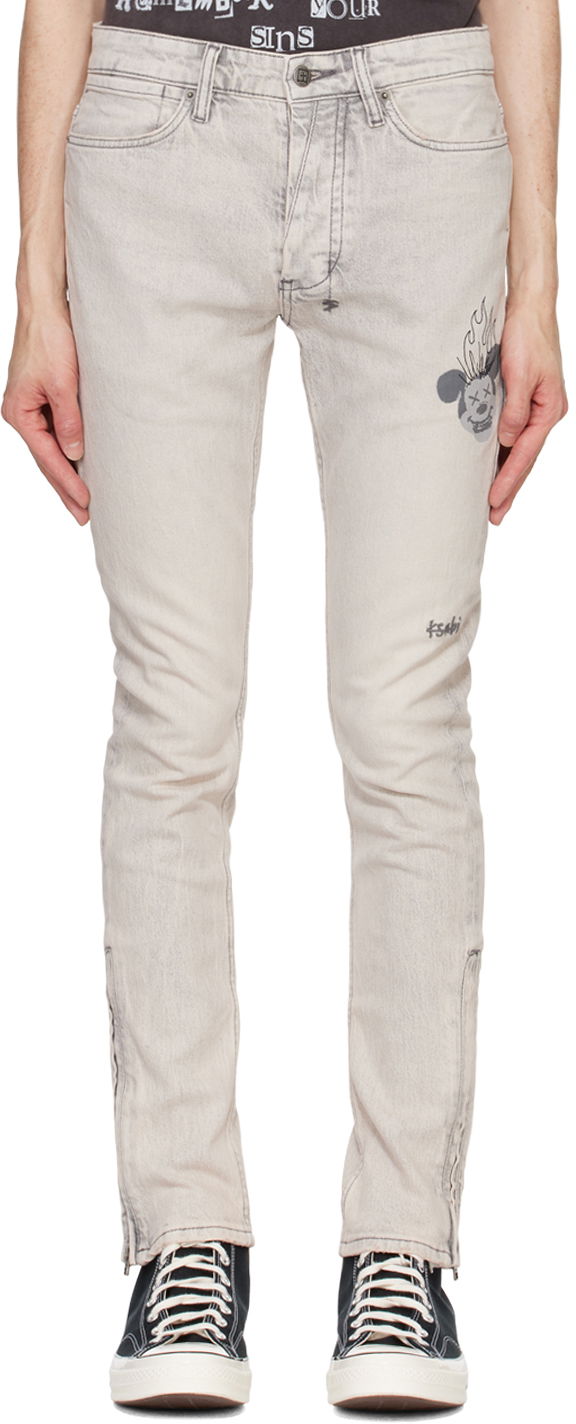 Дънки Ksubi Ksubi Van Winkle Pluto Chamber Jeans Бежово | MFA24DJ048, 0