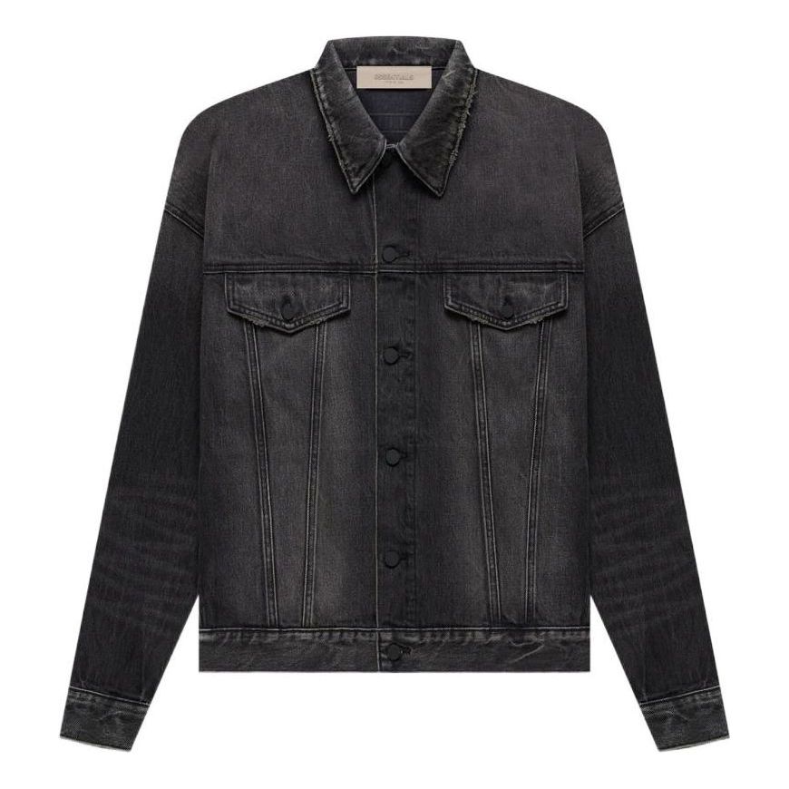 Яке Fear of God Essentials SS22 Denim Jacket Черно | FOG-SS22-291, 0