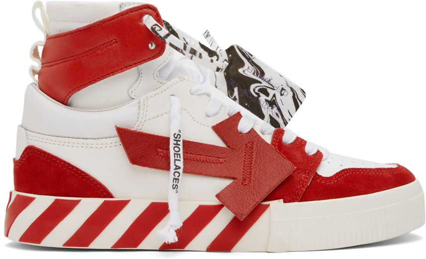 Кецове и обувки Off-White High Top Vulcanized Червено | OMIA225F21LEA0010125, 0