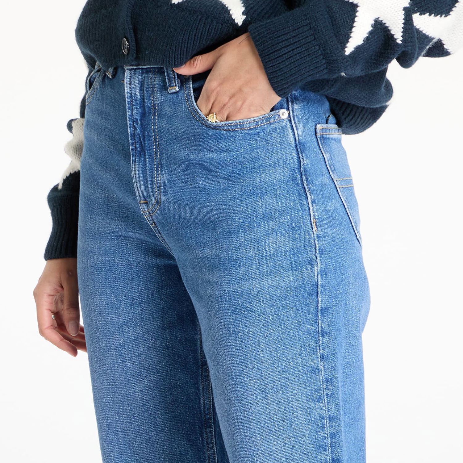 Дънки Tommy Hilfiger Tommy Jeans Layla High Slim Straight Jeans W28/L30 Синьо | DW0DW19563 1A5, 1