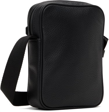 Чанта през рамо BOSS HUGO Grained Faux-Leather Reporter Bag with Stacked-Logo Trim Черно | 50529484, 3