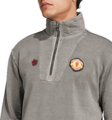Пуловер adidas Performance Manchester United Terrace Icons Half-Zip Top Сиво | JF0384, 2