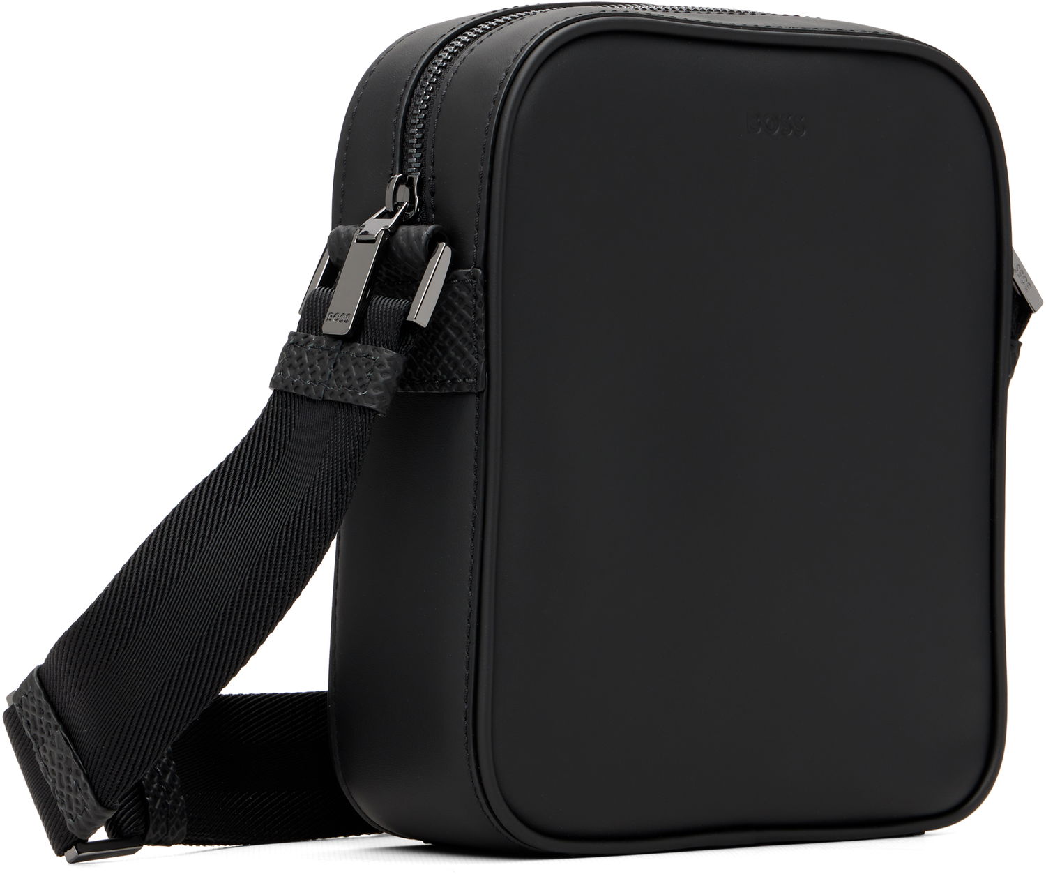 Чанта през рамо BOSS Embossed-Logo Bag Черно | 50557811, 1