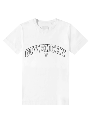 Тениска Givenchy Classic Fit College Embroidery T-Shirt Бяло | BM71CW3Y6B 116