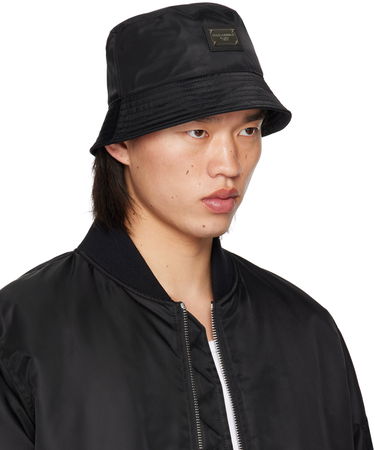 Шапка Dolce & Gabbana Plate Bucket Hat Черно | GH701AGF853, 1