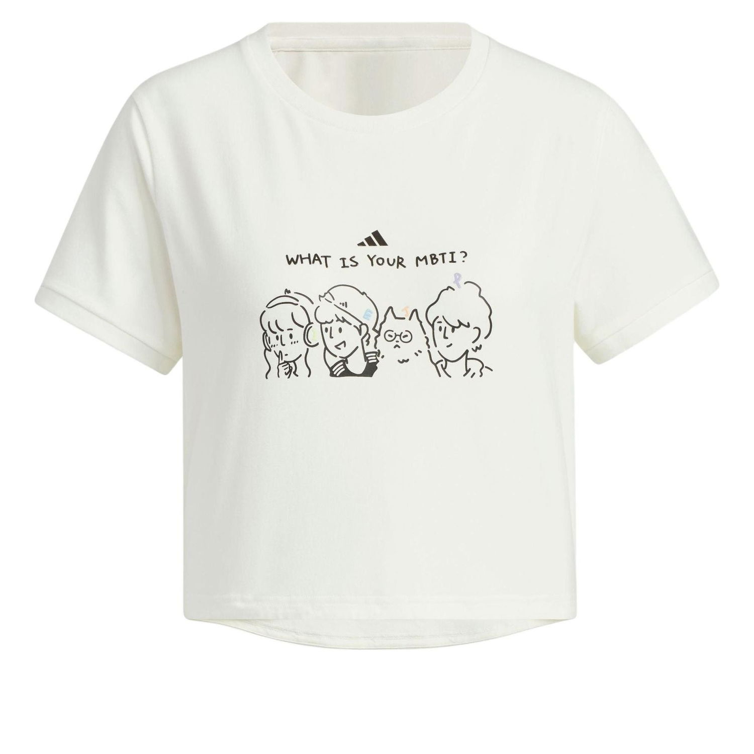 Съкратен топ adidas Originals Graphic Crop T-Shirt Бяло | JN6663, 0