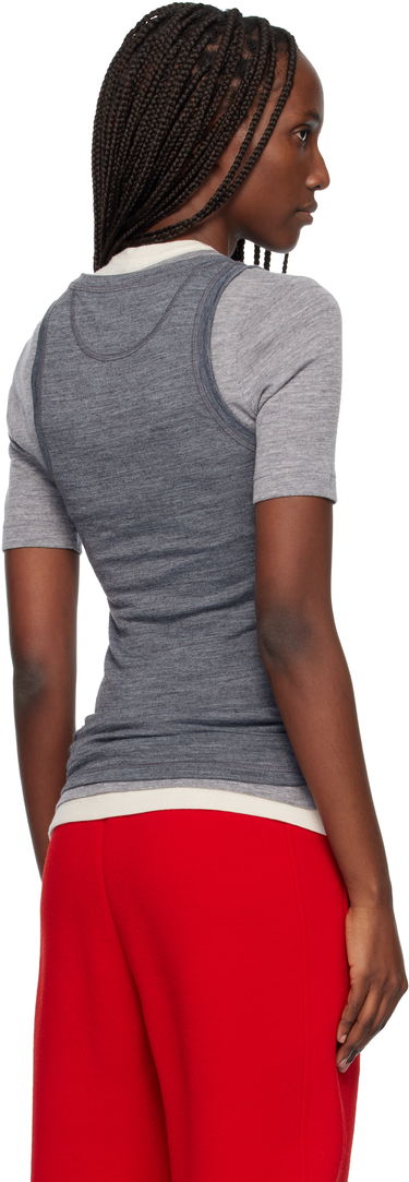Потник Jil Sander Jil Sander Lightweight Technical Wool Jersey Tank Top Сиво | J40NC0110_J70021, 2