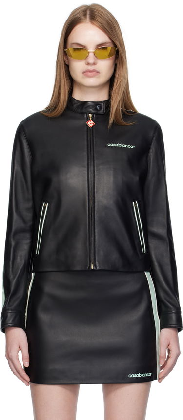 Яке Casablanca Casablanca Leather Racer Jacket Черно | WPF25-JK-400-01, 0