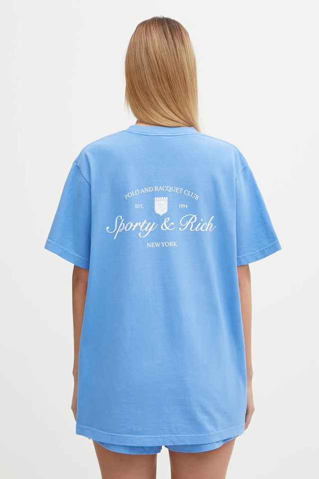 Syracuse T-Shirt with Polo and Racquet Club Sporty & Rich New York Graphic