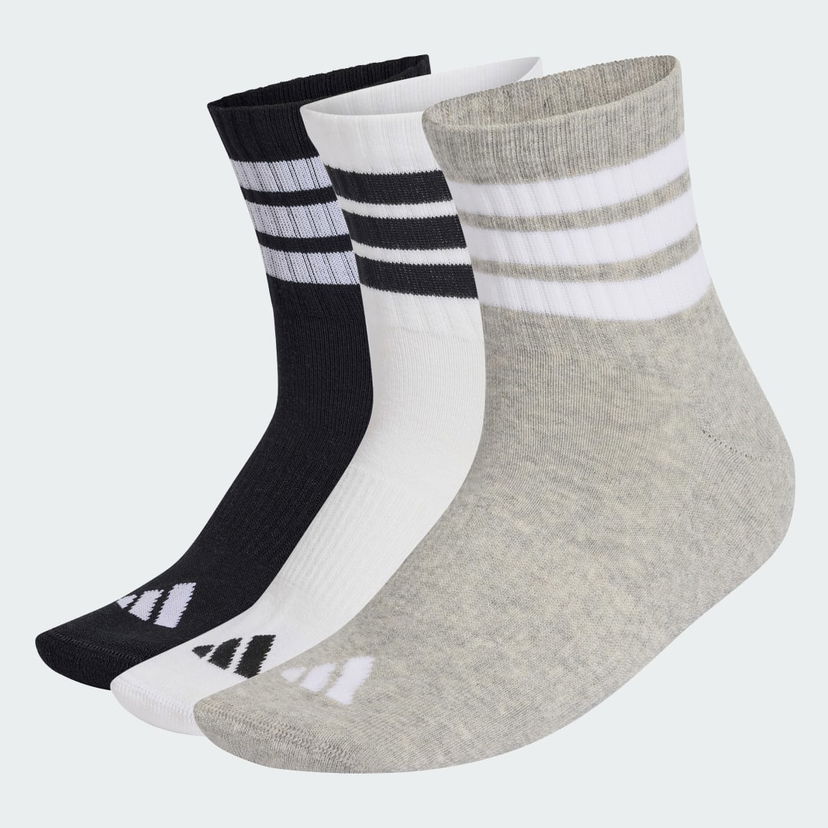 Чорапи adidas Performance 3 STRIPES CUSHIONED SPORTSWEAR MID CUT Socks 3 Pack Многоцветен | KC9618