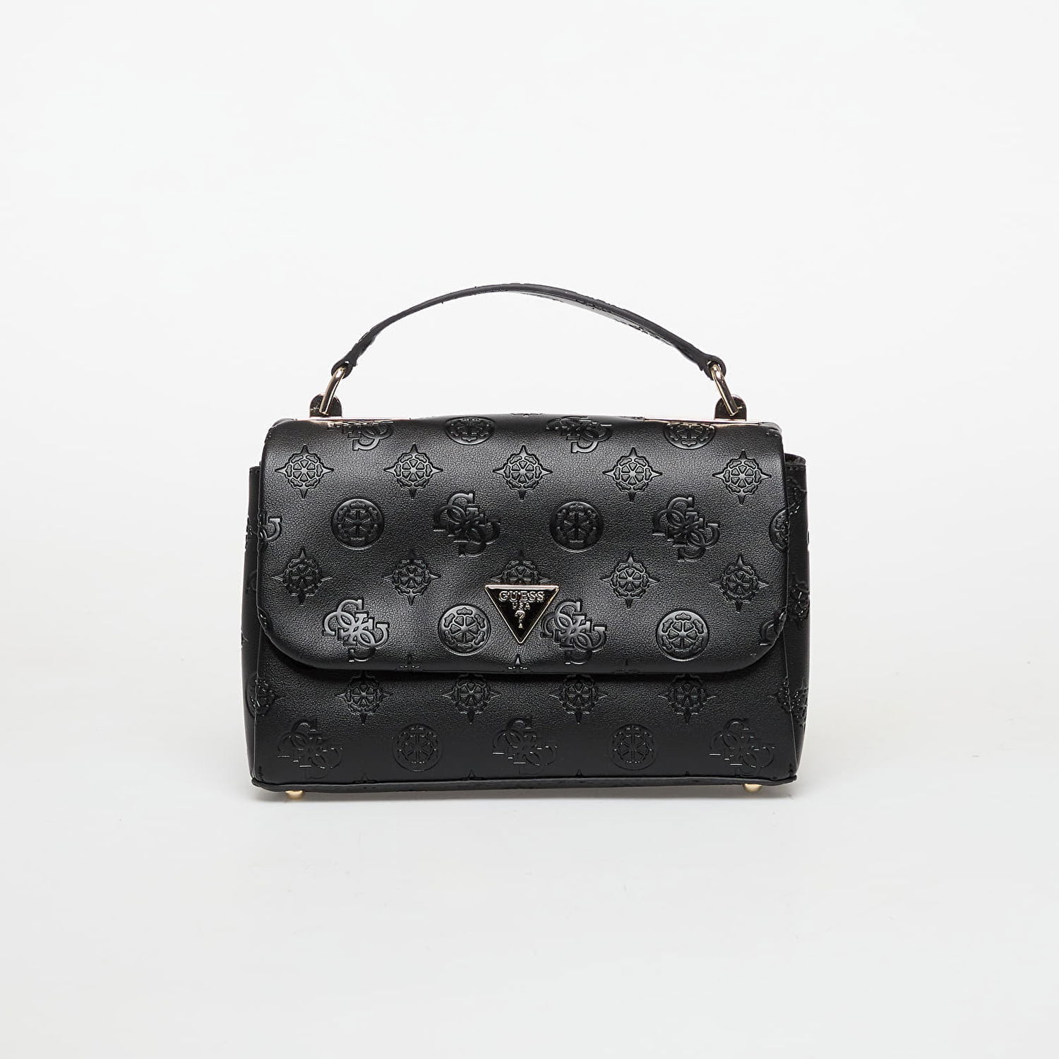 Дамска чанта GUESS Tisha Top Handle Flap Logo Bag Черно | HWPD7764200-BLO, 0