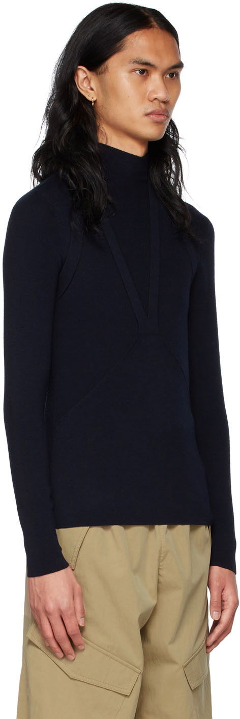 Пуловер Dion Lee Wool Turtleneck Тъмно синьо | C7062S22, 1