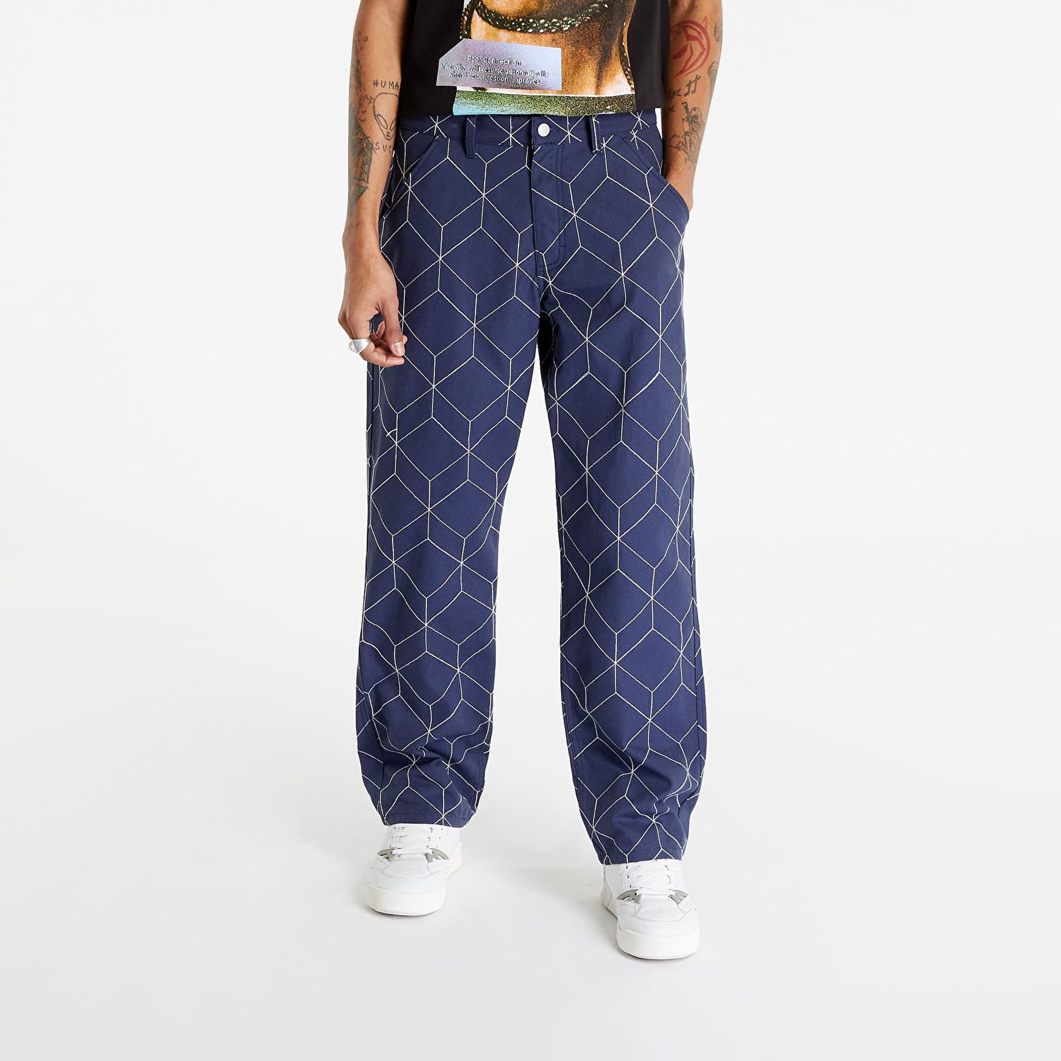 Панталони Pleasures Vocal Utility Pant Тъмно синьо | P23SP035 NAVY, 0