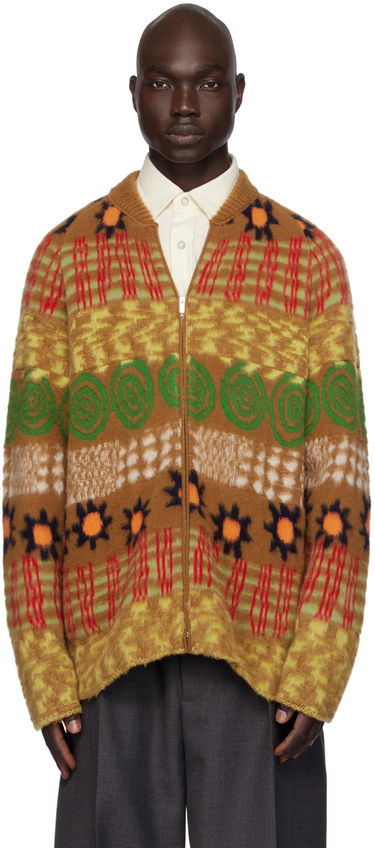 Пуловер ZEGNA Zegnia x The Elder Statesman Zip Cardigan Кафяво | TCS70A6-OWR, 0