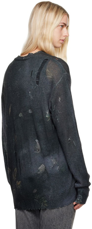 Пуловер R13 R13 Distressed Floral Boyfriend Sweater Сиво | R13WY199 Y157A, 2