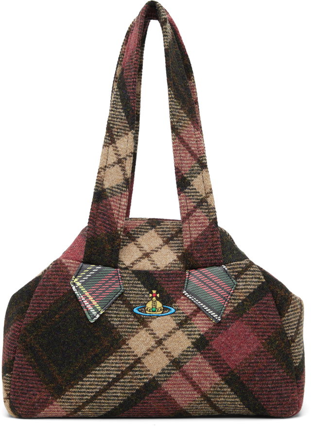 Medium Yasmine Archive Plaid Tote Bag