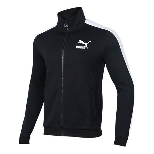 Ветровка Puma T7 Series Stand Collar Knit Logo Casual Sports Jacket Черно | 579021-01
