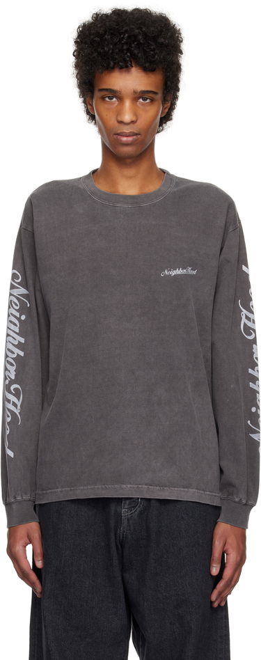 Тениска Neighborhood Neighborhood NH LS-12 Long Sleeve T-Shirt Сиво | 242PCNH-LT12, 0