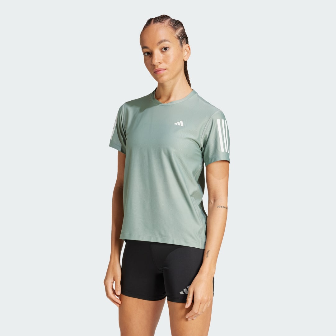 Тениска adidas Performance Own the Run Tee Зелено | JD6434, 0