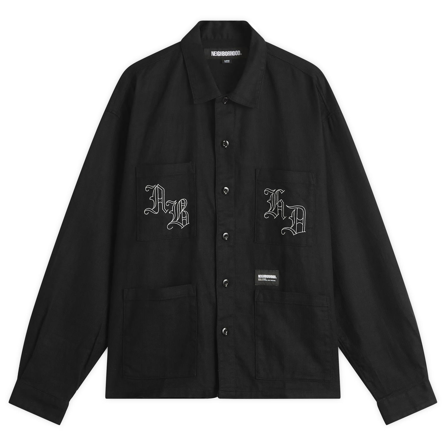 Риза Neighborhood Embroidery Shirt, Size Large Черно | 251AQNH-SHM03-BLK, 0