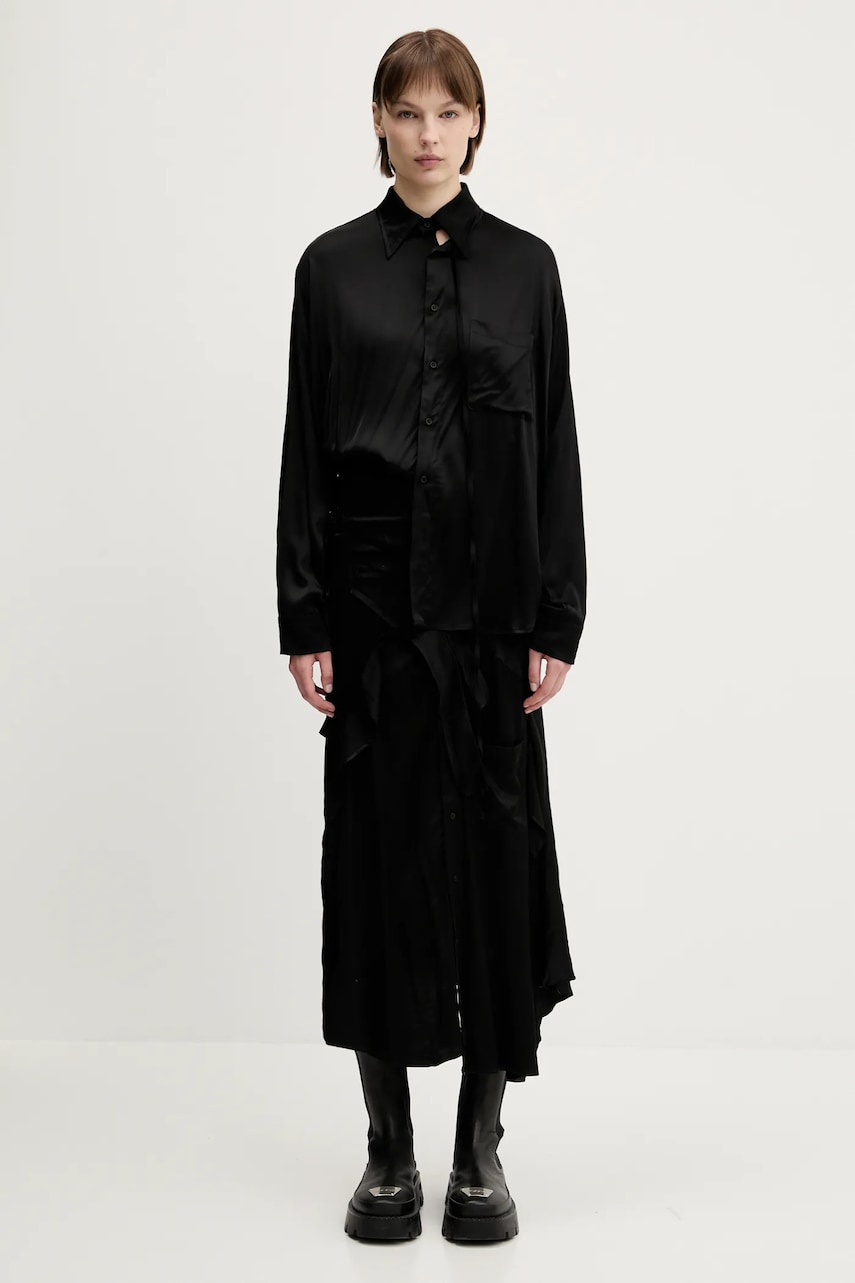 Риза Ottolinger Ottolinger Deconstructed Satin Maxi Dress Черно | 111.501911.02, 0