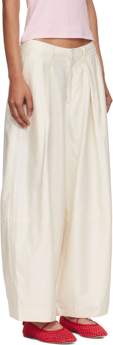 Панталони YMC YMC Deadbeat Wide-Leg Trousers Бяло | Q4YMF, 1