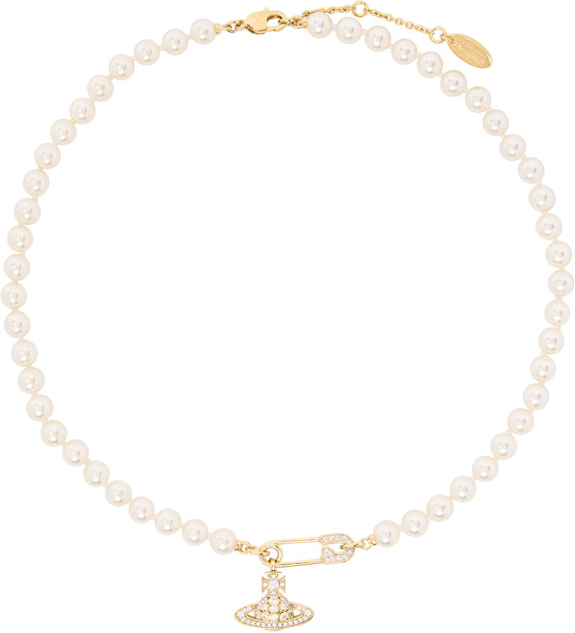 Колие Vivienne Westwood Pearl Necklace With Pendant Металик | 63010072-02R233-IM