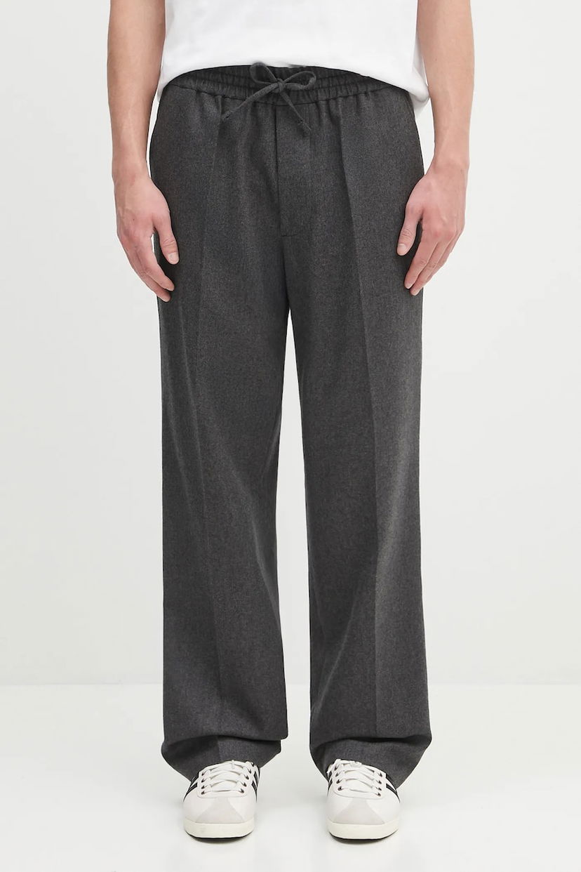 Панталони Drôle de Monsieur Drôle de Monsieur Le Pantalon ...lastiquE Flanelle Wool Trousers Сиво | H.BP191.WV008