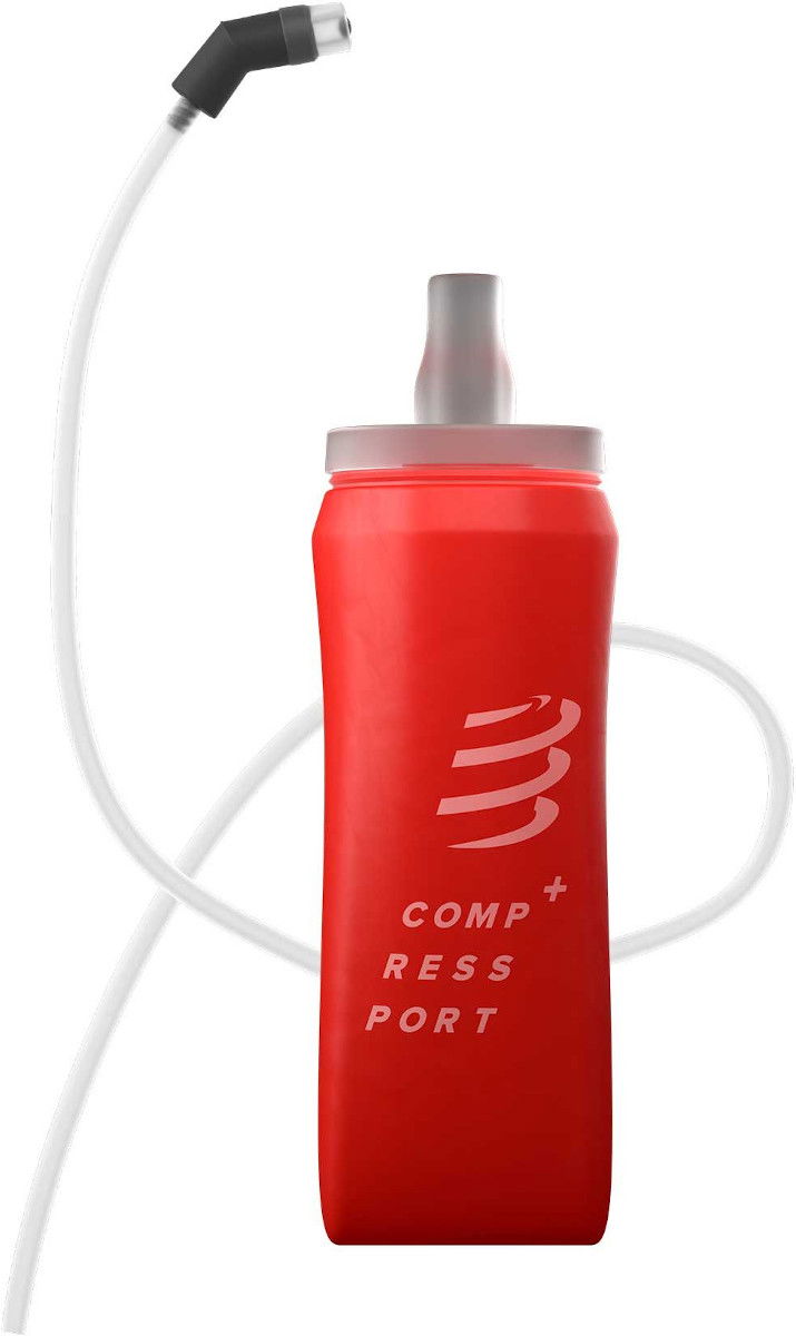 Бутилки за пиене Compressport ErgoFlask 500mL Hydration Bottle with Tube Червено | cu00075b-300