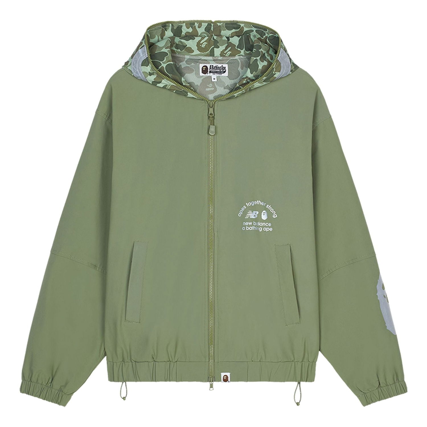 Ветровка New Balance BAPE Camouflage Panel Hooded Jacket Зелено | BALJ7000-GRX, 0