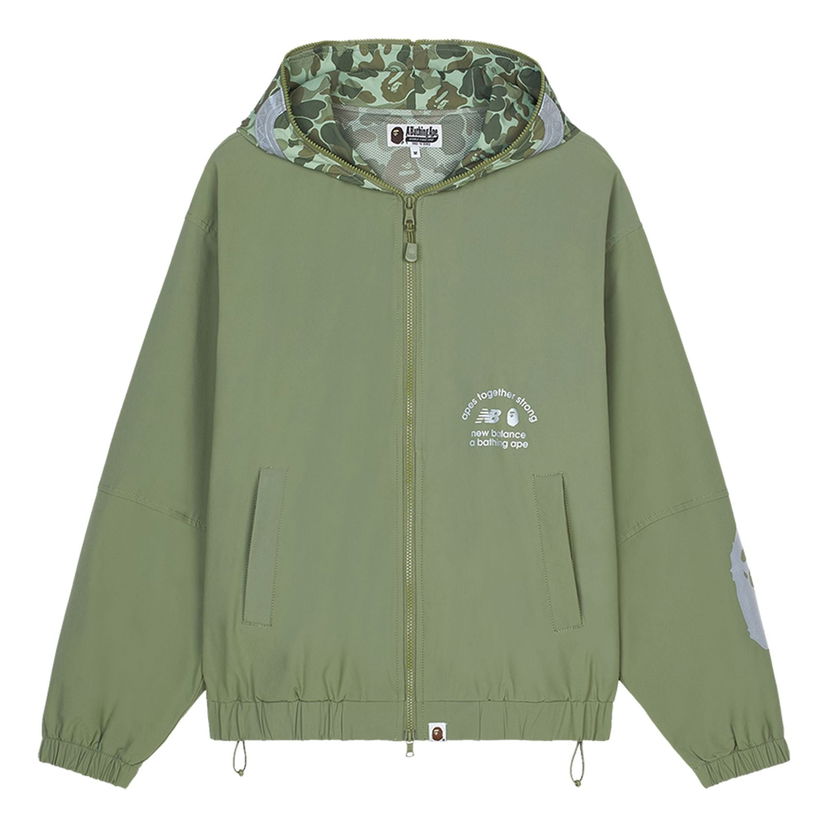 Ветровка New Balance BAPE Camouflage Panel Hooded Jacket Зелено | BALJ7000-GRX