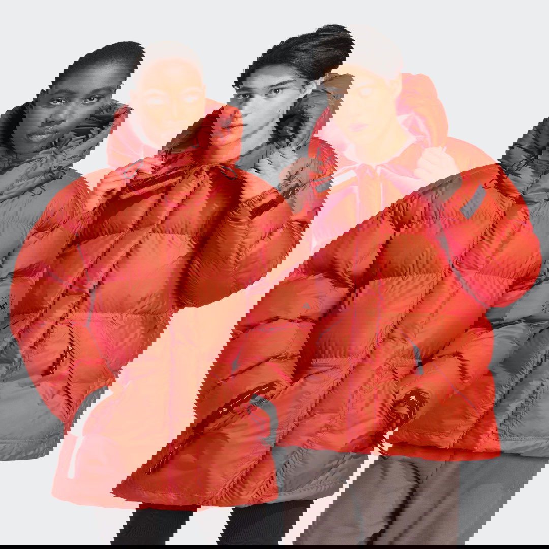 Пухо яке adidas Originals Stella McCartney x Mid-Length Padded Winter Jacket Червено | IA9125, 0