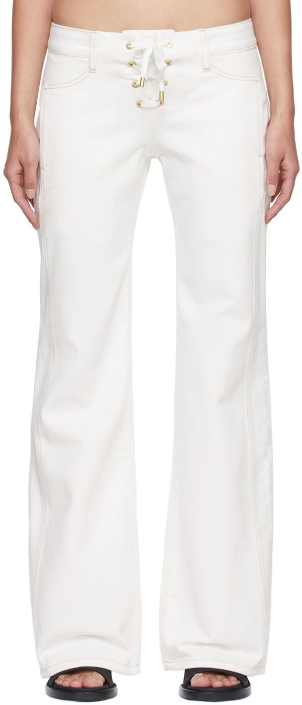 Панталони Dion Lee Dion Lee Laced Flare Jeans Бяло | C2046S22, 0