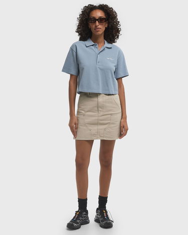 Поло тениска Carhartt WIP Women's Short Sleeve Script Polo Shirt Синьо | I034553-0F4.XX, 2