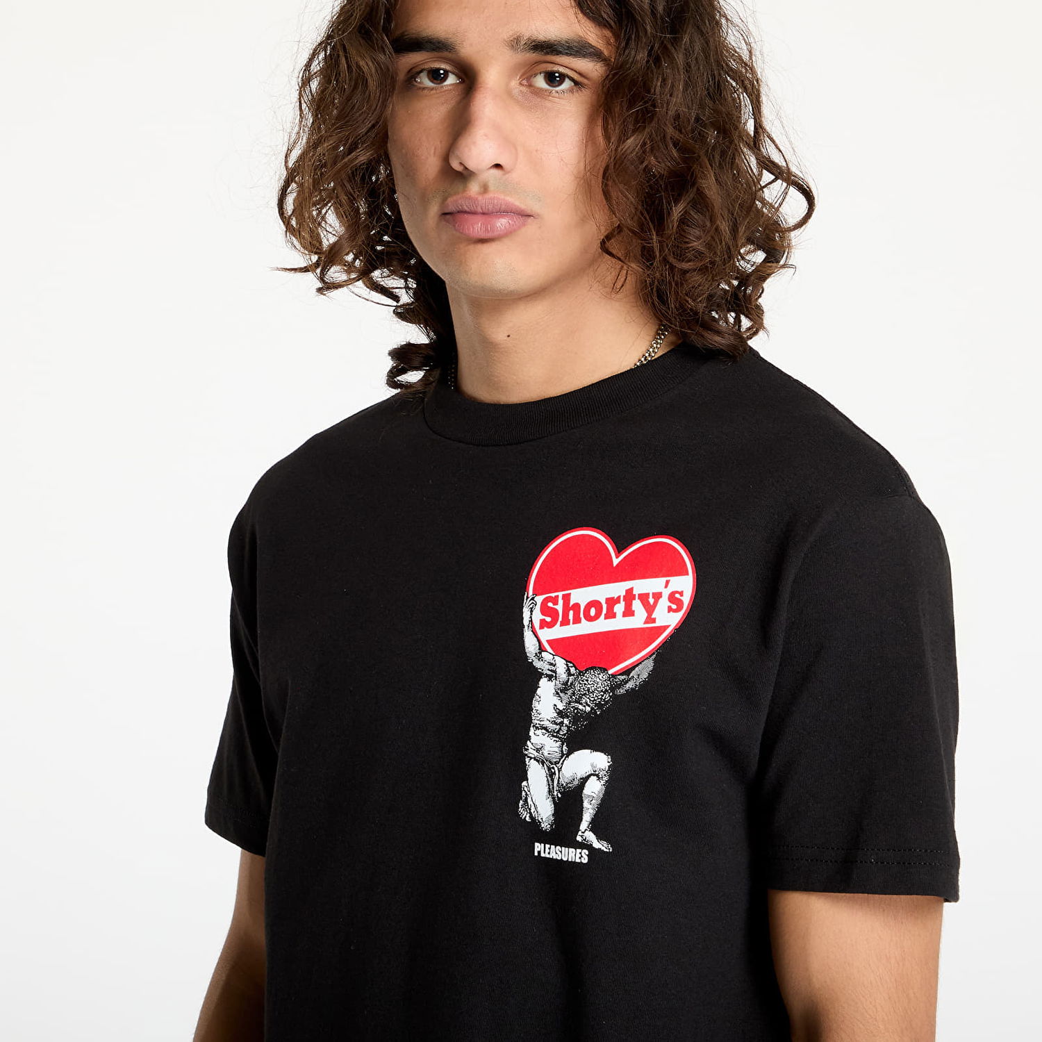 Тениска Pleasures Atlas T-Shirt Black Черно | P24F071 BLACK, 1