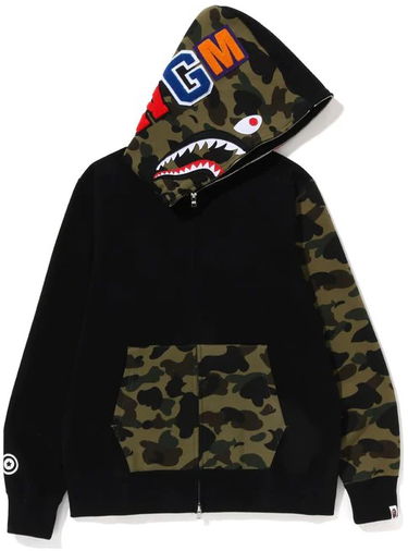 Суитчър BAPE 1st Camo Shark Full Zip Hoodie Черно | 1I70115009-BLK, 0