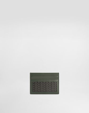 Портфейл Dolce & Gabbana Dolce & Gabbana Woven Calfskin Card Holder Зелено | BP0330AN41989868, 2