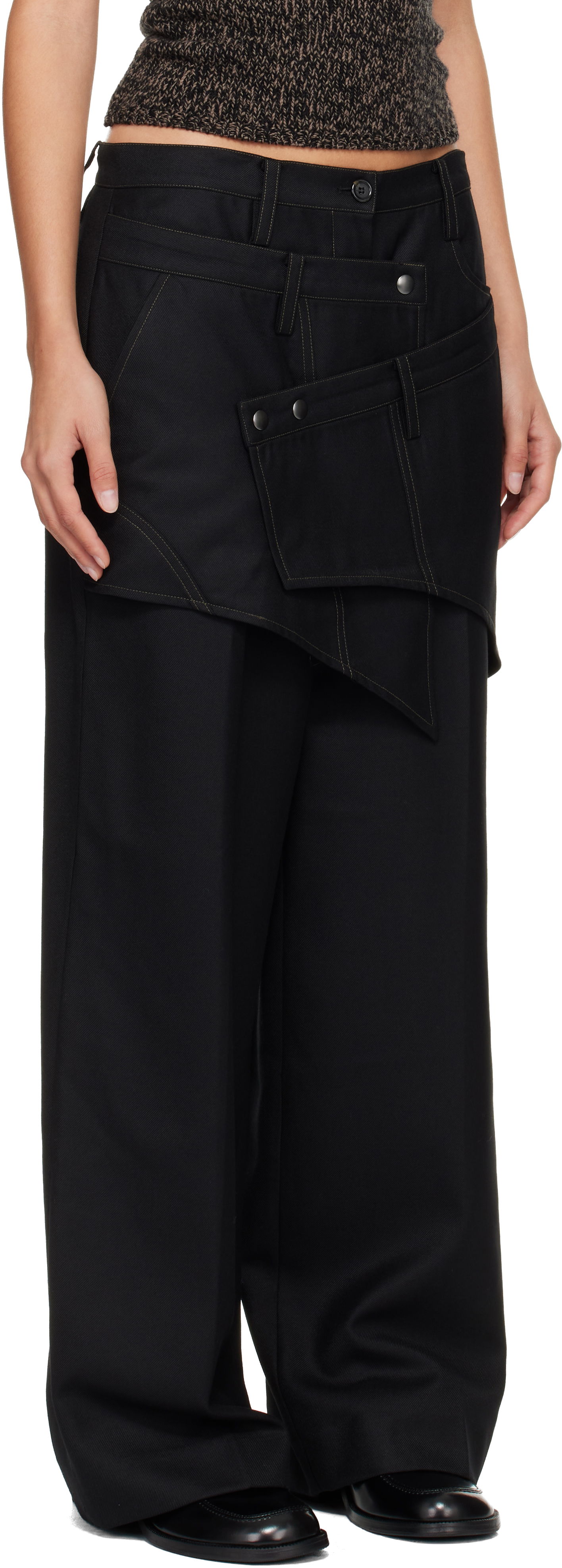 Панталони Andersson Bell Crossover Wrap Tailored Trousers Черно | apa862w, 1