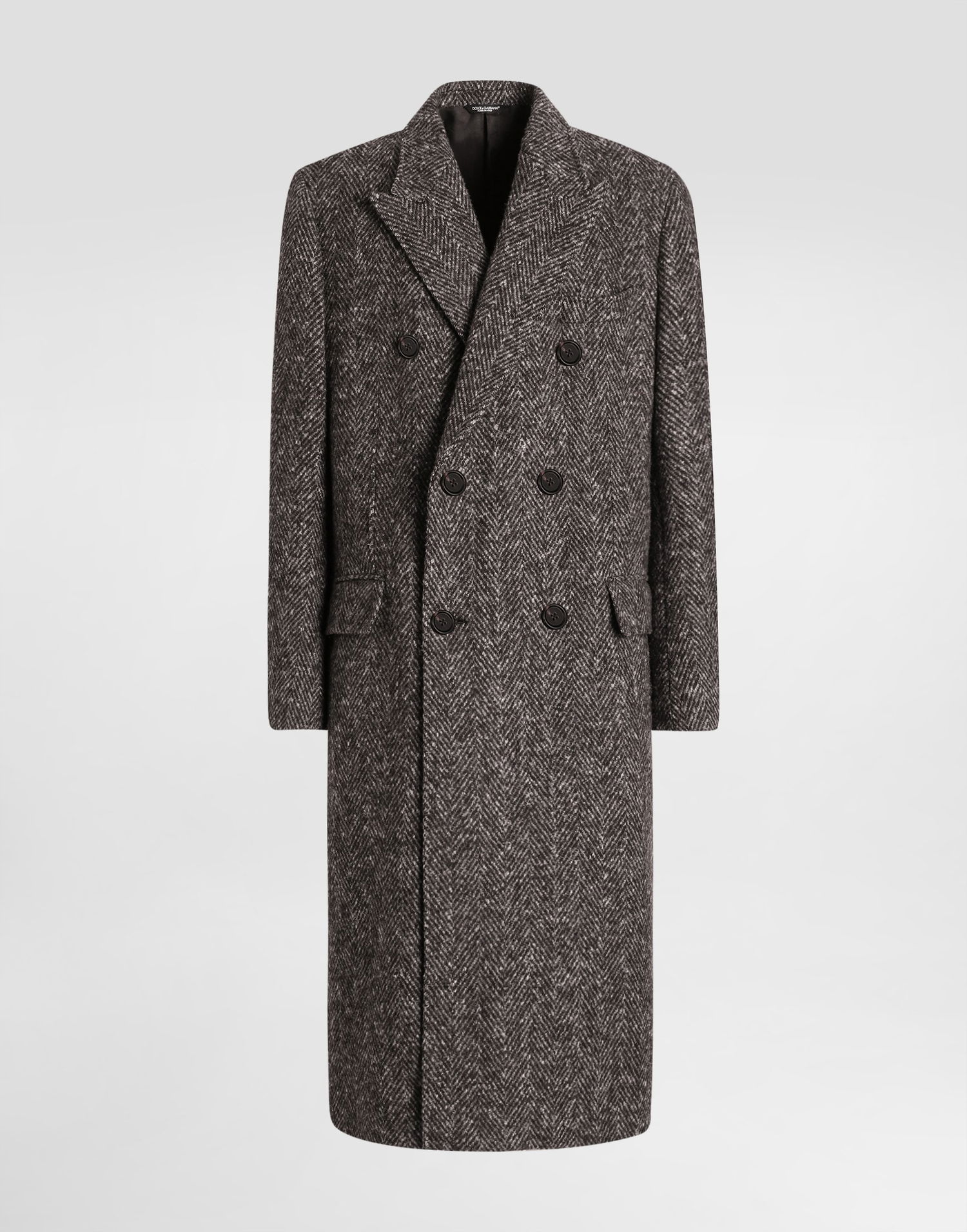 Палта Dolce & Gabbana Dolce & Gabbana Double-breasted Herringbone Coat Сиво | G038ZTFC2FDS8030, 0