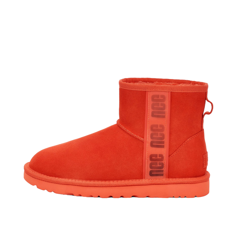 Кецове и обувки UGG Classic Mini II Boot Side Logo Червено | 1134962-HONG