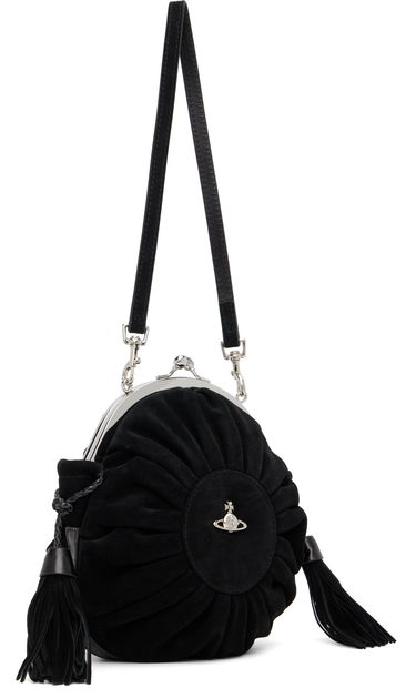 Чанта през рамо Vivienne Westwood Rosie Suede Gathered Frame Bag with Tassels Черно | 4B01000SW-L007E-, 1