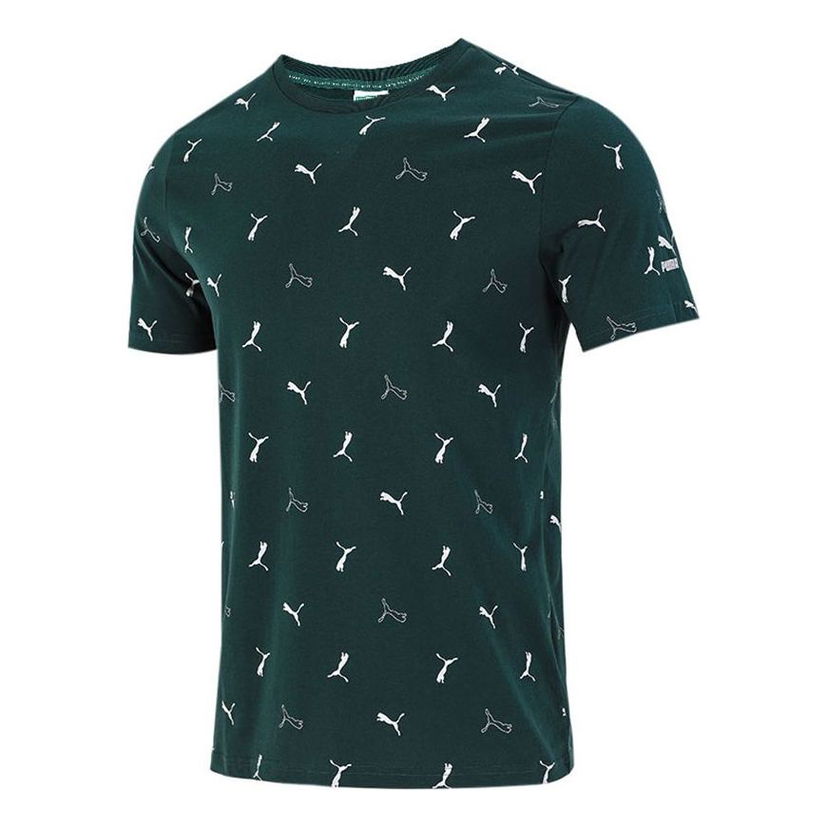 Тениска Puma Puma Logo Print Short Sleeve T-Shirt Зелено | 533142-80