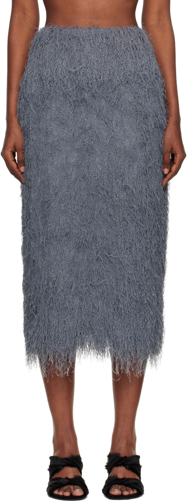 Dries Van Noten Fringed Midi Skirt