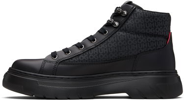 Кецове и обувки BOSS HUGO Printed-Logo Faux-Leather Boots Черно | 50552644, 2