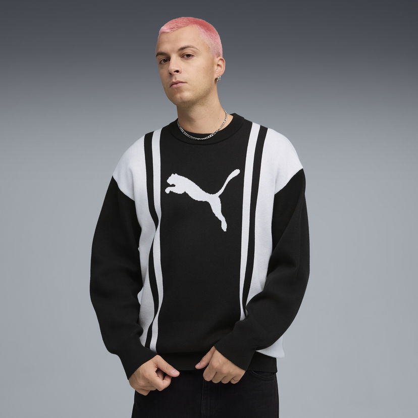 Пуловер Puma FUTURE.PUMA.ARCHIVE Relaxed Fit Knit Sweater Черно | 632294_01