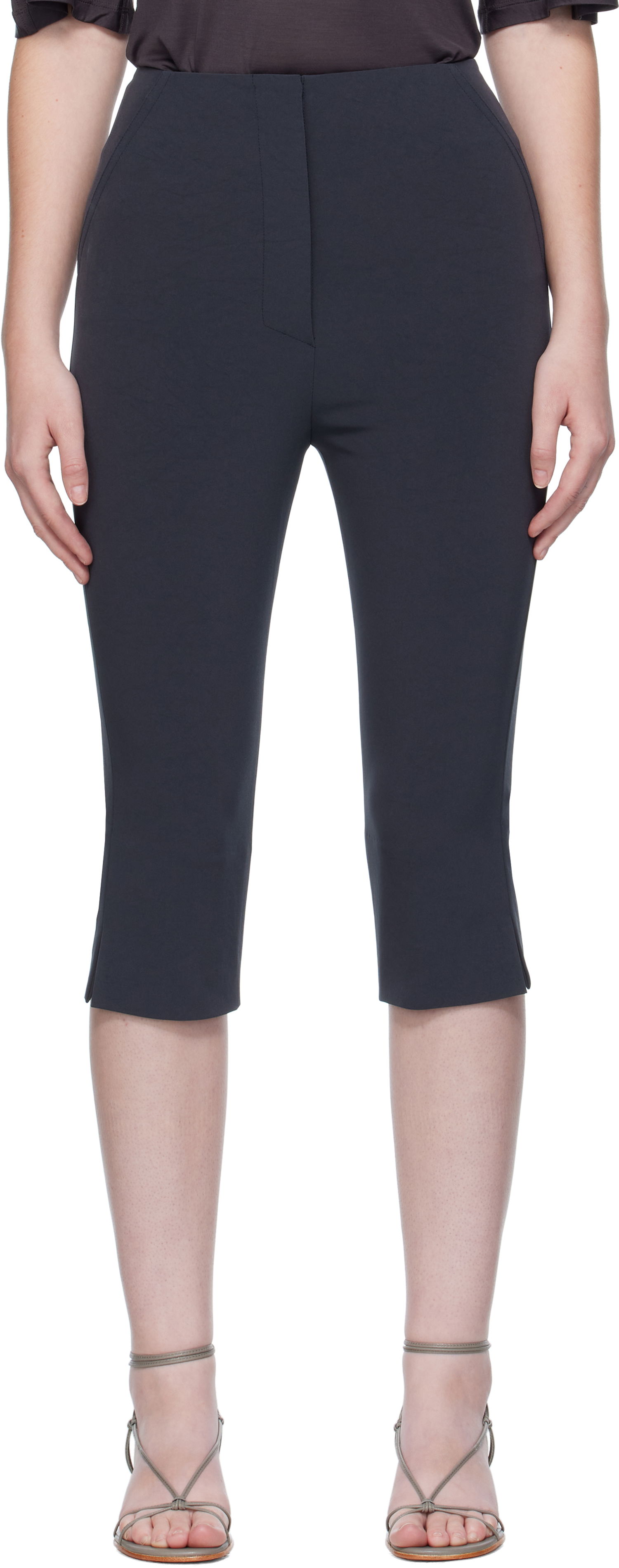 Къси панталони Nanushka Nanushka Saoirse Capri Shorts Тъмно синьо | NW25PFPA15855, 0