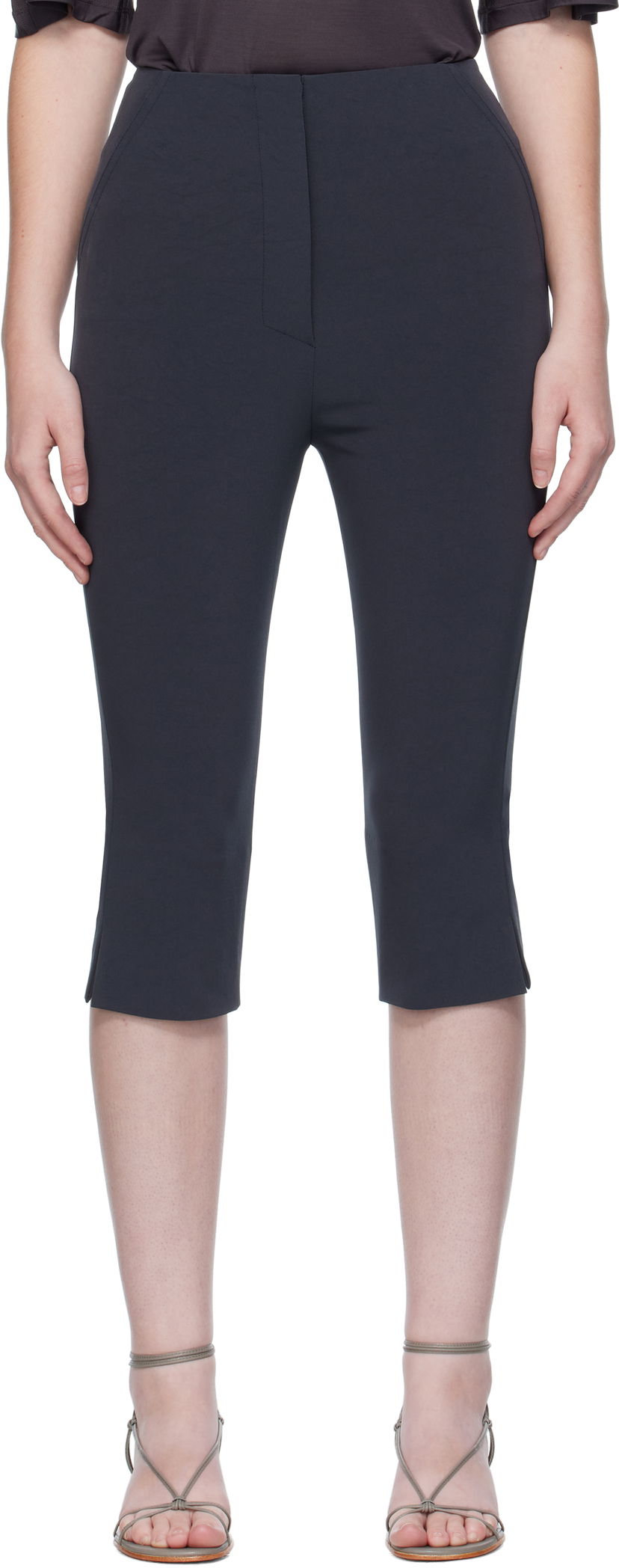 Къси панталони Nanushka Nanushka Saoirse Capri Shorts Тъмно синьо | NW25PFPA15855