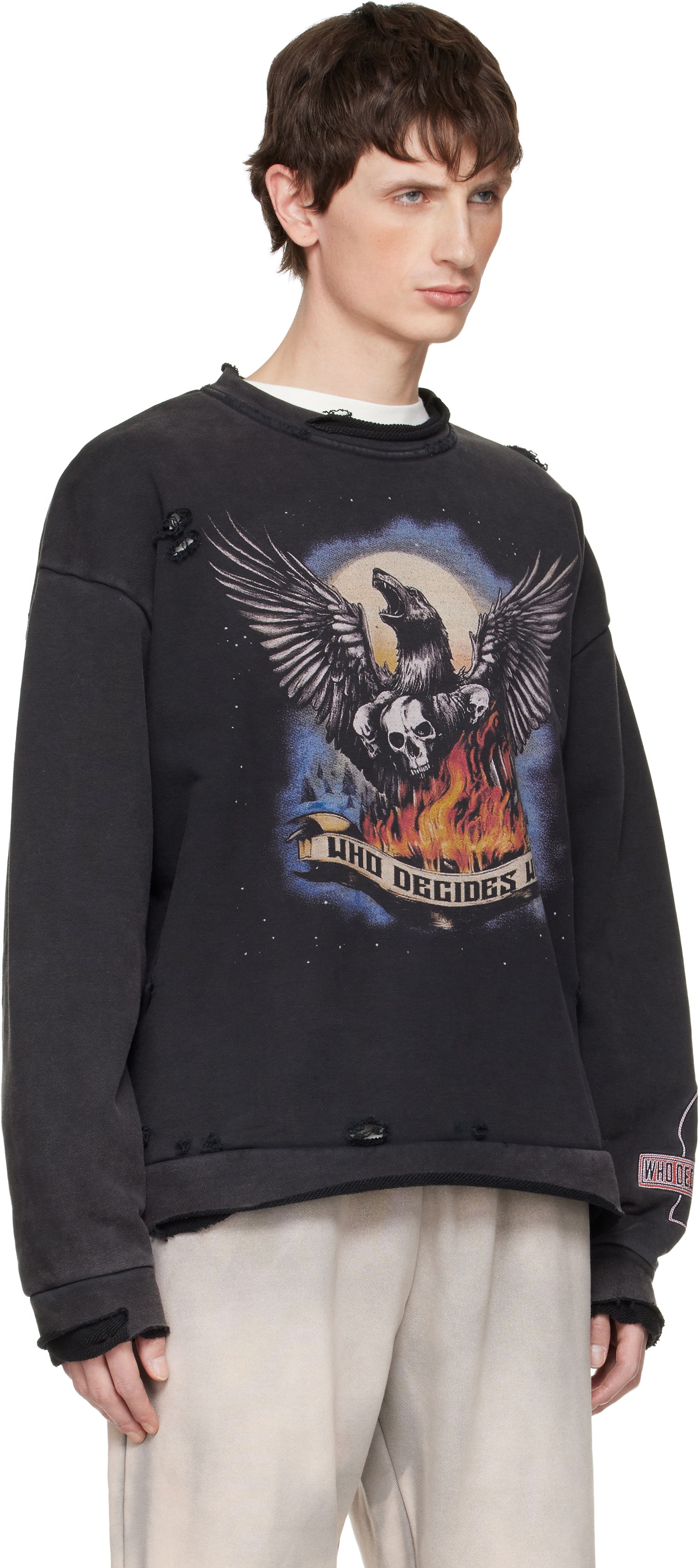 Суитчър Who Decides War Who Decides War Moon Sweatshirt Черно | 1110480002FW25, 1