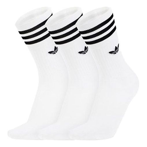 Чорапи adidas Originals Originals Logo Sport Socks 3 Pairs Бяло | DX9091